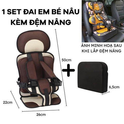 (KH) 🚗 Đai ghế ngồi ô tô an toàn cho bé – 14 màu | Đệm êm – thoáng khí – bảo vệ toàn diện - DG08