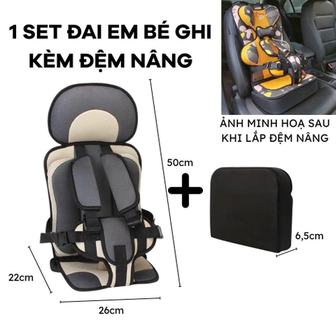 (KH) 🚗 Đai ghế ngồi ô tô an toàn cho bé – 14 màu | Đệm êm – thoáng khí – bảo vệ toàn diện - DG08