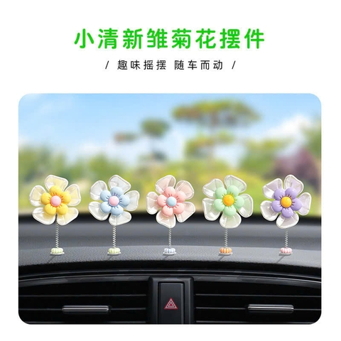 Sét bông hoa lò xo lắc lư trang trí ô tô màn hình DVD Gương Chiếu Hậu