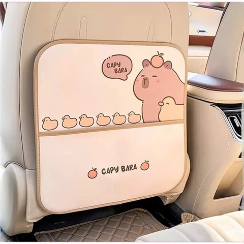 Tấm chắn lưng ghế ô tô Da PU bảo vệ hàng sau - chống nước dễ dàng lau chùi