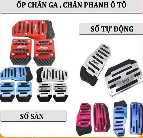 (KH) Ốp bọc chân ga – chân phanh ô tô phong cách thể thao