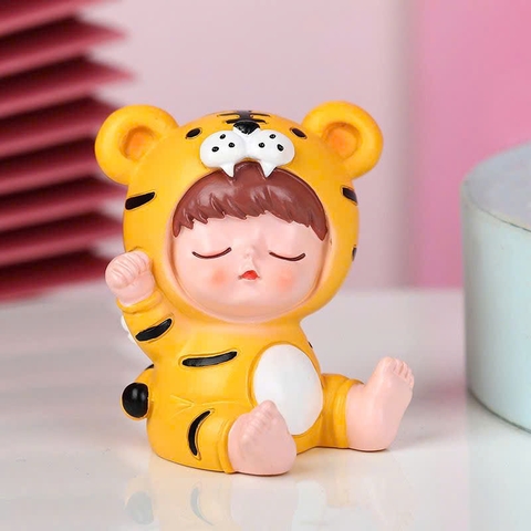 Gia đình hổ vàng decor trang trí taplo ô tô , bàn học
