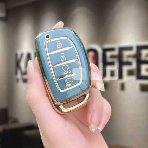 (TPU) Ốp khóa mạ nhựa xe Hyundai