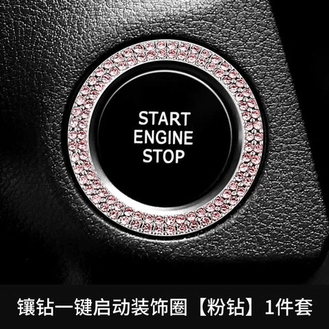 Vòng đính đá trang trí nút khởi động STAR STOP xe hơi