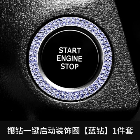 Vòng đính đá trang trí nút khởi động STAR STOP xe hơi