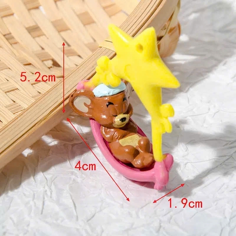 Mô hình Tom & Jerrry và mèo ngủ gật, heo béo, thỏ trắng, chó lười decor bàn học bàn làm việc