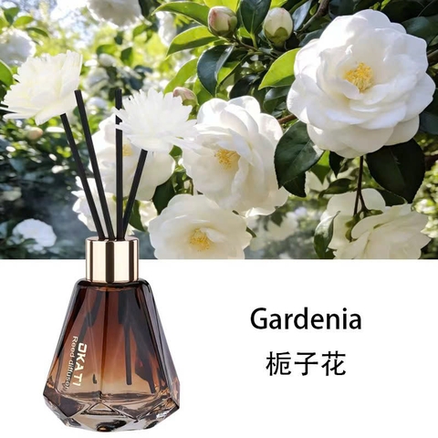 Nước hoa tinh dầu thơm phòng kèm hoa khuếch tán 60ml - lọ thuỷ tinh cắm que OKATI
