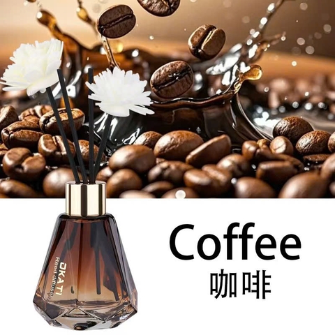 Nước hoa tinh dầu thơm phòng kèm hoa khuếch tán 60ml - lọ thuỷ tinh cắm que OKATI