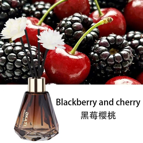 Nước hoa tinh dầu thơm phòng kèm hoa khuếch tán 60ml - lọ thuỷ tinh cắm que OKATI