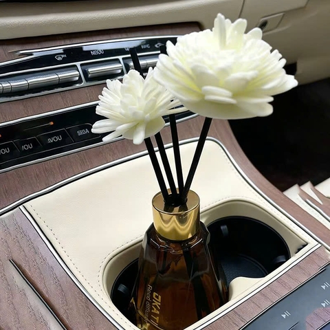 Nước hoa tinh dầu thơm phòng kèm hoa khuếch tán 60ml - lọ thuỷ tinh cắm que OKATI