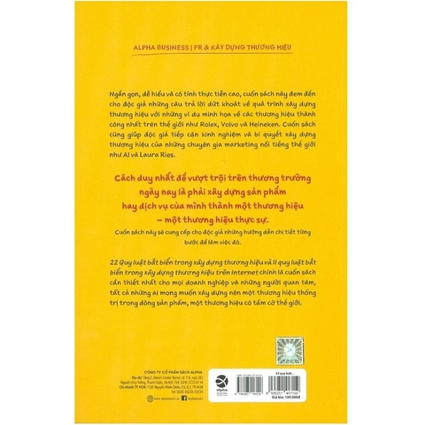 22 Quy luật bất biến trong xây dựng thương hiệu 199k