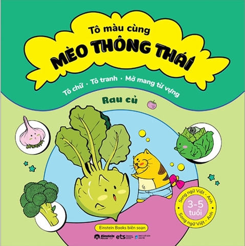 Tô màu cùng mèo thông thái - Rau củ 16k