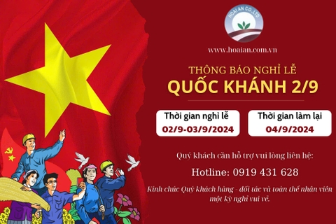 THÔNG BÁO NGHỈ LỄ QUỐC KHÁNH 02/09/2024