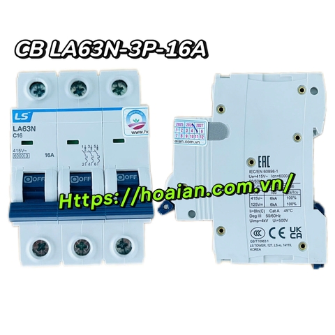 MCB LS LA63N 3P 16A