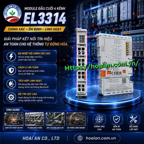Module đầu cuối 4 kênh Beckhoff EL3314