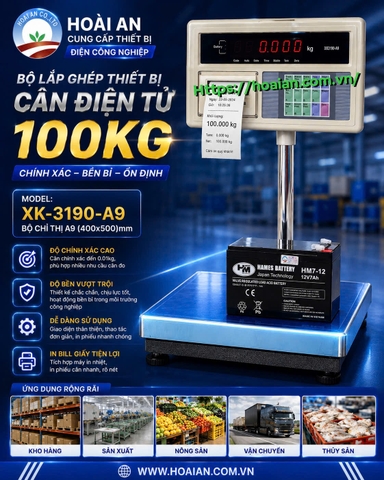 Bộ lắp ghép thiệt bị cân điện tử 100KG XK-3190-A9