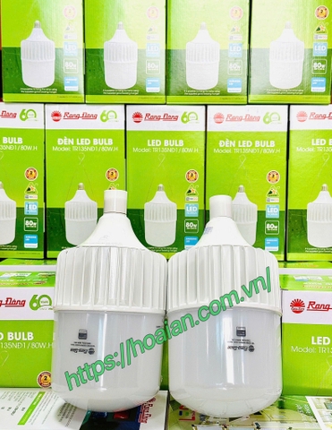 Đèn Led Buld Rạng Đông TR135NĐ1/80W.H