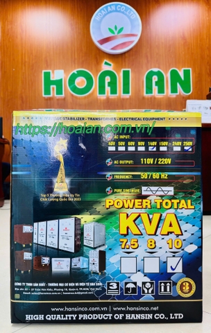 Máy ổn áp 𝟏 pha 𝐍𝐄𝐖 𝟐𝟎𝟖𝟖 – 𝟏𝟎𝐊𝐕𝐀