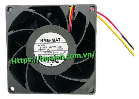 Quạt hút NMB 3115RL-05W-B69 24Vdc