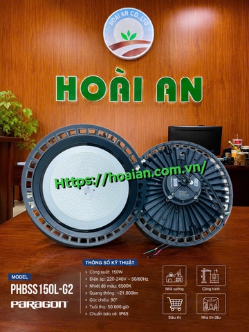 Đèn led nhà xưởng Paragon 150W PHBSS150L