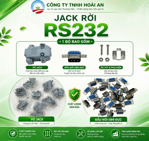 Jack rời RS232 ( Đực or Cái ) TQ Thẳng / L