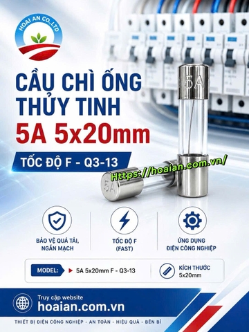 Cầu Chì Ống Thủy Tinh 5A 5x20mm Tốc Độ F