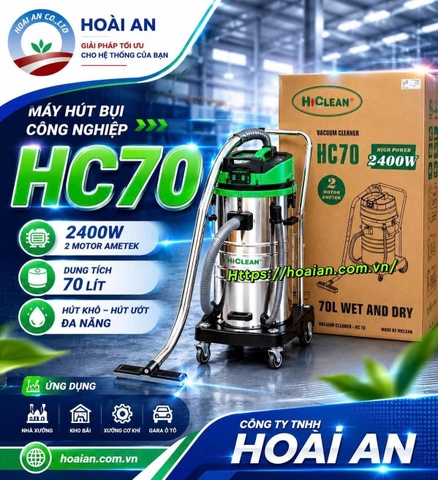 Máy hút bụi công nghiệp HICLEAN HC70