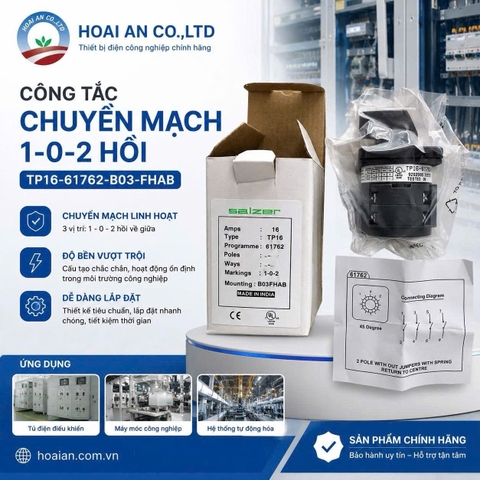 Công tắc chuyển mạch 1-0-2 hồi Salzer TP16-61762-B03-FHAB