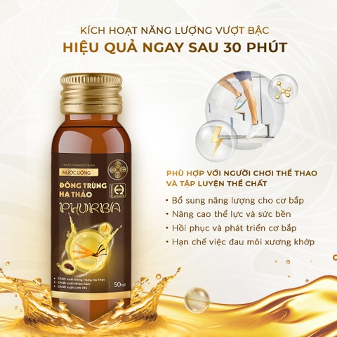 Nước Uống Đông Trùng Hạ Thảo Phurba - 1 Thùng 12 Hộp