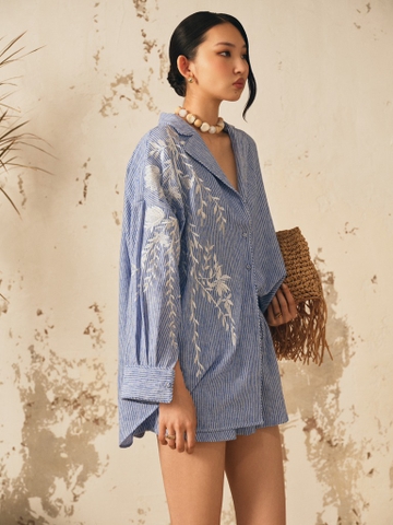 BLUE STRIPED BODE SHIRT