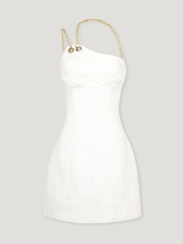 CHAIN WHITE MINIDRESS