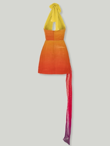 PLEATED RAINBOW DRESS