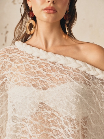 WHITE LACE BRA