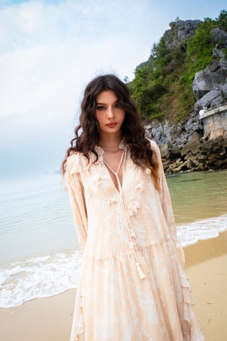 LONGSLEEVE CHIFFON DRESS