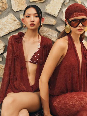 BROWN POLKA DOT BIKINI