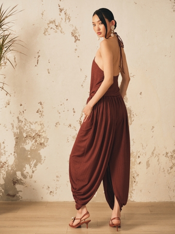 BROWN KNIT ALIBABA PANT