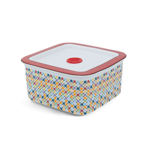 Hộp sứ dưỡng sinh vuông đựng thực phẩm 15 cm + nắp (Nhiều màu)