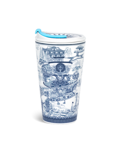 Ly sứ dưỡng sinh 0.48L (K1) + nắp ống hút - Nam Quốc - Sài Gòn