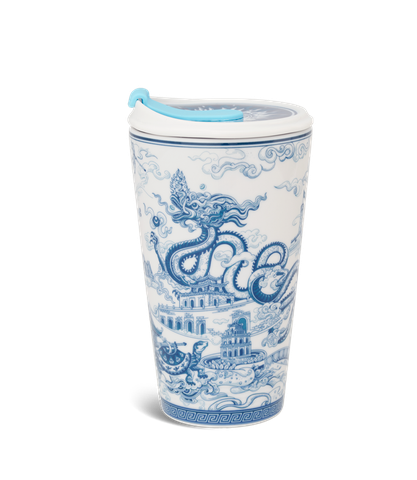 Ly sứ dưỡng sinh 0.48L (K1) + nắp ống hút - Nam Quốc - Hà Nội