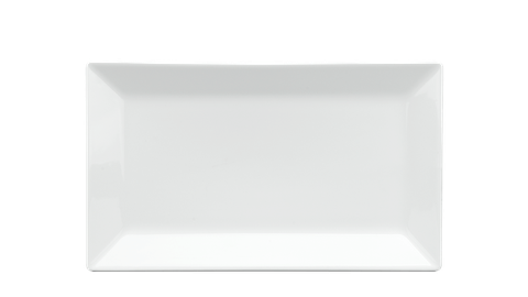 Dĩa chữ nhật lá 33 x 18cm - Daisy Lys - Trắng Ngà