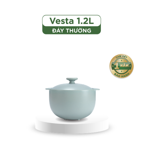 Nồi dưỡng sinh Vesta 1.2L + nắp (CK) Màu xám