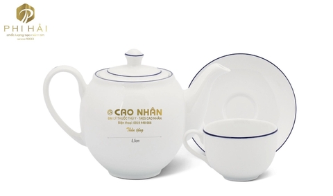 ILG - Bộ trà camellia chỉ xanh dương