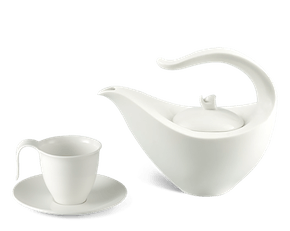 Bộ trà 0.45 L - Anh vũ - Trắng ngà