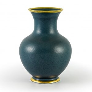 Bình hoa 22 cm (bắt vàng) - Xanh ngọc bích - Matte