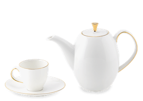 Bộ trà 0.47 L - Anna cao - Viền chỉ vàng