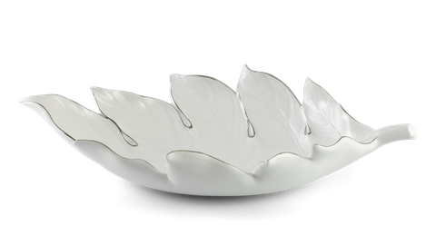 Dĩa chiếc lá Sake 42.5 cm - Chỉ bạch kim