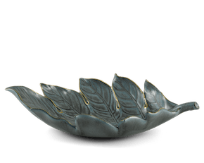 Dĩa chiếc lá Sake 42.5 cm - Xanh ngọc bích