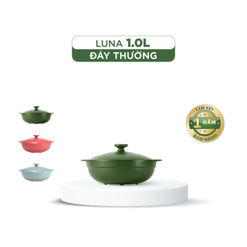 Nồi dưỡng sinh Luna 1.0L + nắp (CK) Xanh rêu