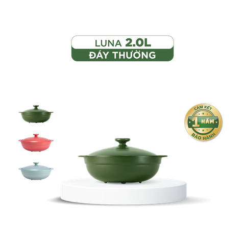 Nồi dưỡng sinh Luna 2.0L + nắp (CK) Xanh rêu