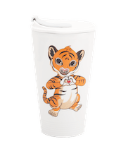 Ly sứ dưỡng sinh 0.48L (K1) + nắp ống hút Dưỡng Sinh Hổ Yêu Thương